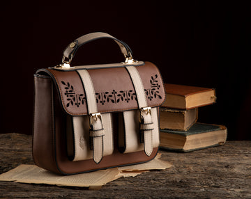 Floral cross bag (Havane X Beige)