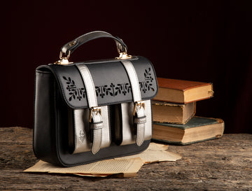 Floral cross bag (Black X Silver)