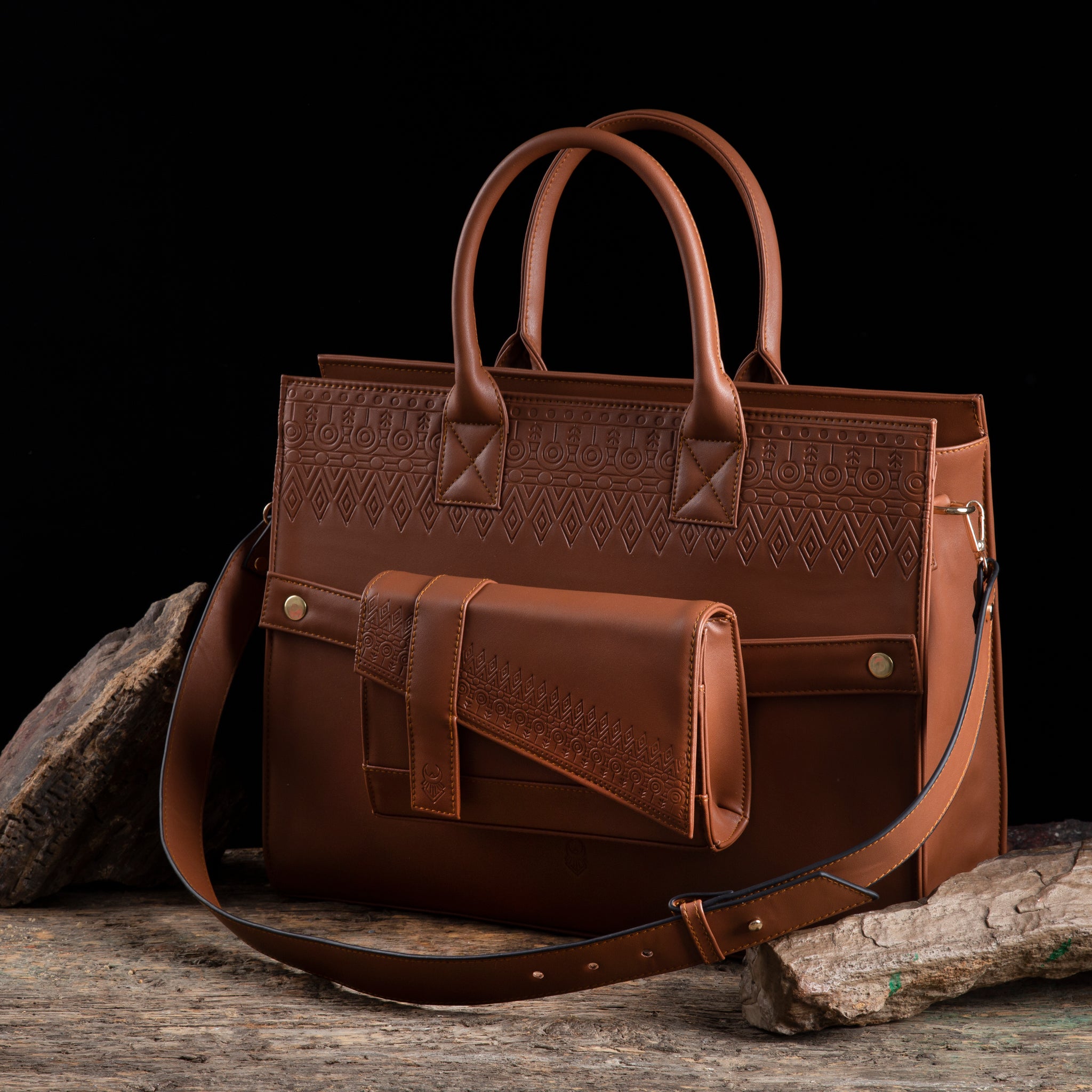 Convertible laptop bag (Havane)