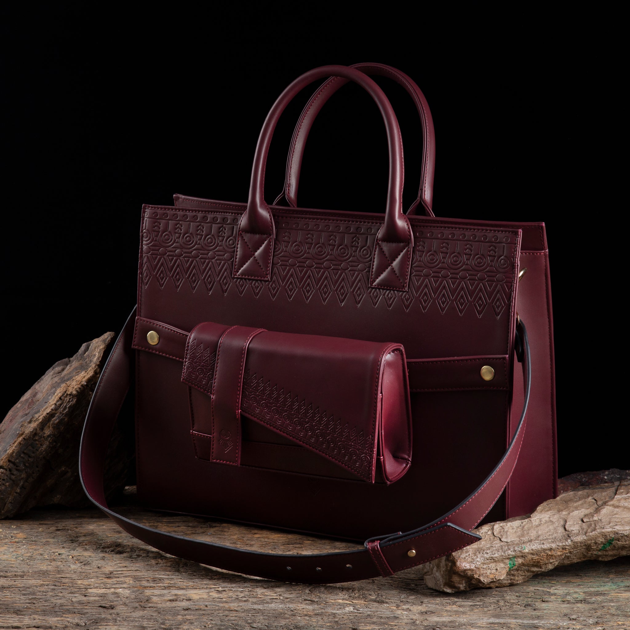 Convertible laptop bag (Burgundy)