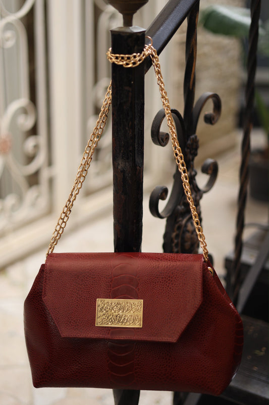 Aura red shoulder bag