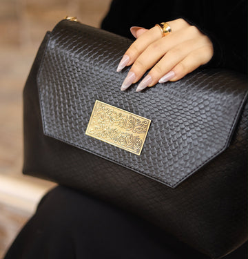 Aura black shoulder bag